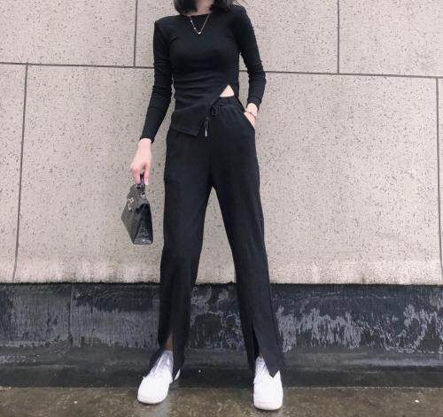 早秋针织开叉裤，其它，1+1 MAIN ROAD