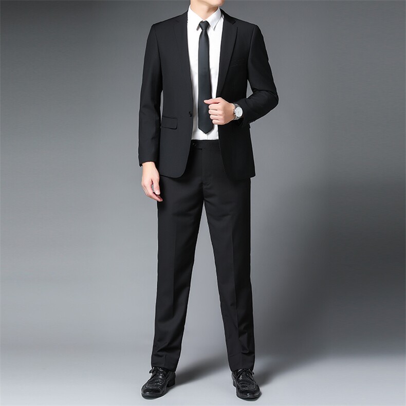 男装中青年纯色上衣潮2024新款春季休闲时尚西服套装男士外套,男装工装外套,电商B212（原钱塘6029）