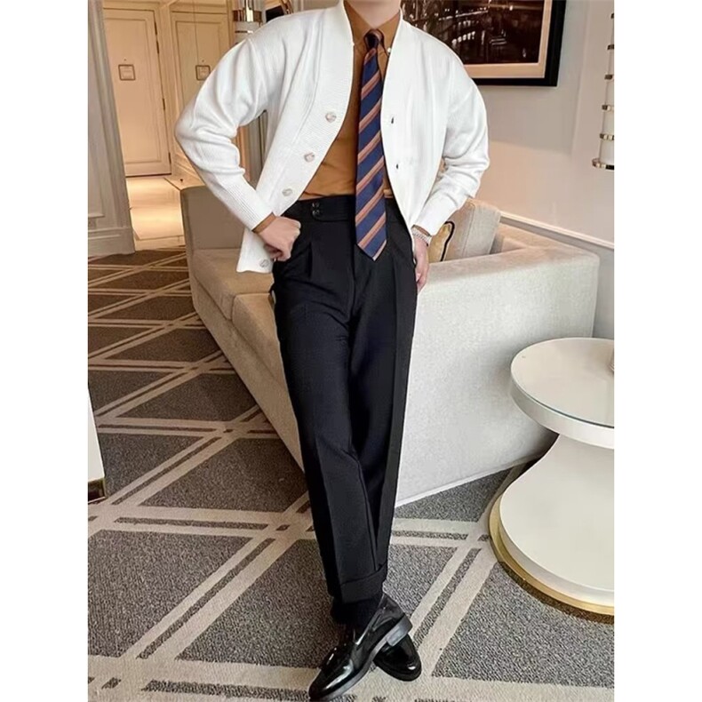 秋冬新款V领开衫男英伦商务复古针织衫个性纯休闲毛衣外套MY566,男装针织衫/毛衣,星座1116A-2（原606A-1）