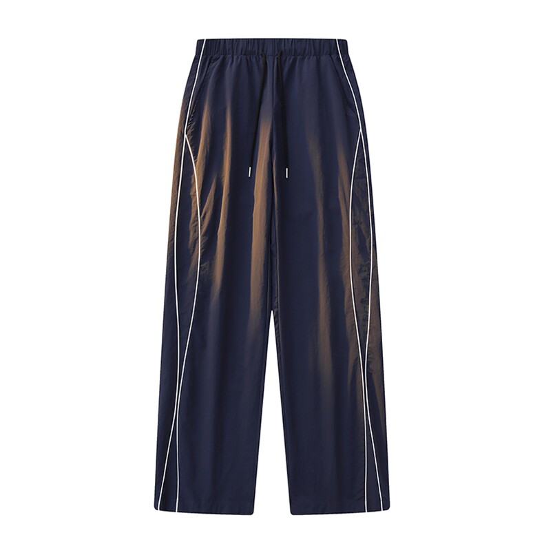 26春款抽绳阔腿运动裤慵懒随性垂坠感直筒休闲长裤K702TP45，女装休闲裤，电商A102B