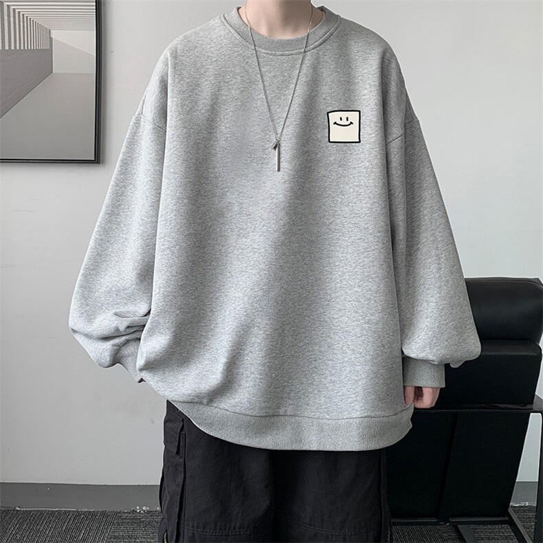 S6316-P28秋季圆领卫衣男大码韩版宽松长袖外套,男装卫衣,电商A040