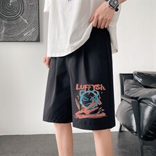！2023夏季新款个性印花休闲短裤男潮流宽松五分裤KC286-P20图片