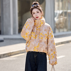 现货主推2025冬季新款花色羽绒服加厚外套图片