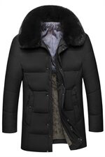 8805/P135中老年棉服男爸爸装中长款大毛领棉袄男士外套，男装棉衣，星座1216（原钱塘722）