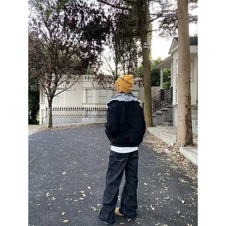 羊羔绒毛棉袄男士冬季2025新款加厚加绒连帽棉衣冬装情侣棉服外套,男装棉衣,星座1210-1