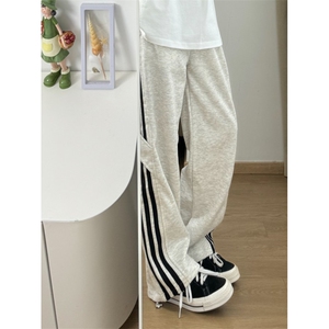 【有货】cleanfit灰色三条杠卫裤男春秋美式vibe裤子K77HH-特P45图片