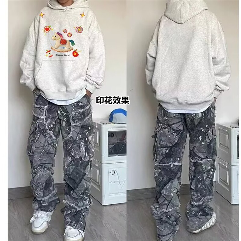 1506-1/WA2-161连帽/P52加绒长袖卫衣男女同款冬宽松连帽上衣红色,男装卫衣,星座1506-1