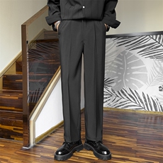 217-2-HK2358-P45春季新款直筒休闲裤男小西裤垂感西装裤，男装西服套装，星座217-2