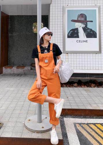 新款背带裤，女装，雅洛菲(6F)