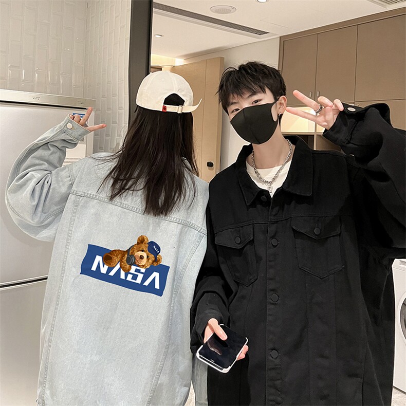 牛仔夹克男大码牛仔外套男茄克NJ77247-P60加绒款-P75,男装夹克,电商A040