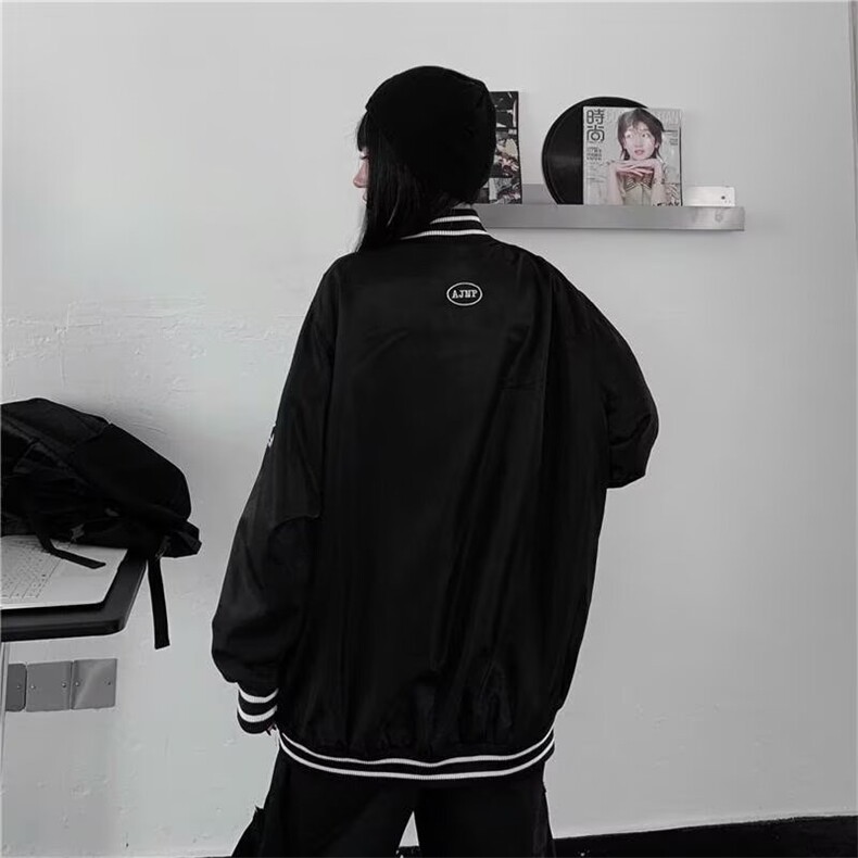 春秋新款女装学生港风复古棒球服韩版绣花百搭休闲夹克外套2025年,男装夹克,星座506A