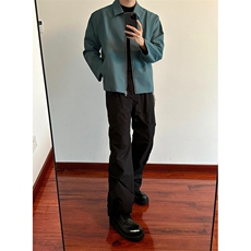 【有货】cleanfit蓝色短款外套男高级感痞帅行政夹克Y165HH-特P55，男装夹克，星座1007（原301D）