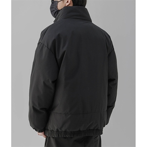 现货美式高街休闲夹克冬季立领纯色三防户外工装加厚棉服外套图片