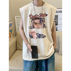 纯棉背心男夏季运动坎肩t恤潮牌潮流宽松打底衫XXB80，男装背心/马甲，星座208-5