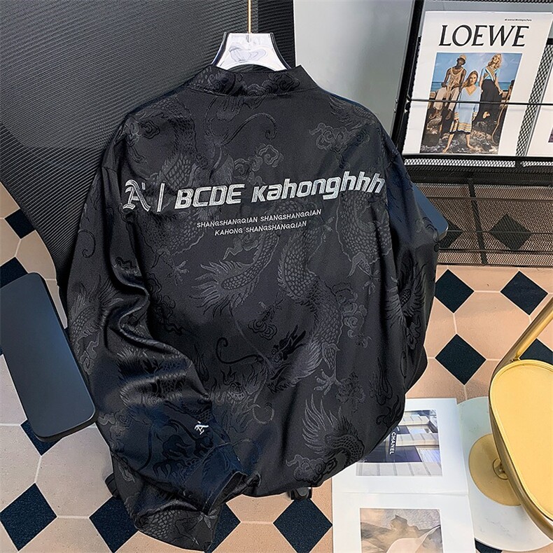 新中式风龙纹刺绣外穿衬衣男潮高级感夹克衬衫CY968-P50,男装夹克,星座412-3