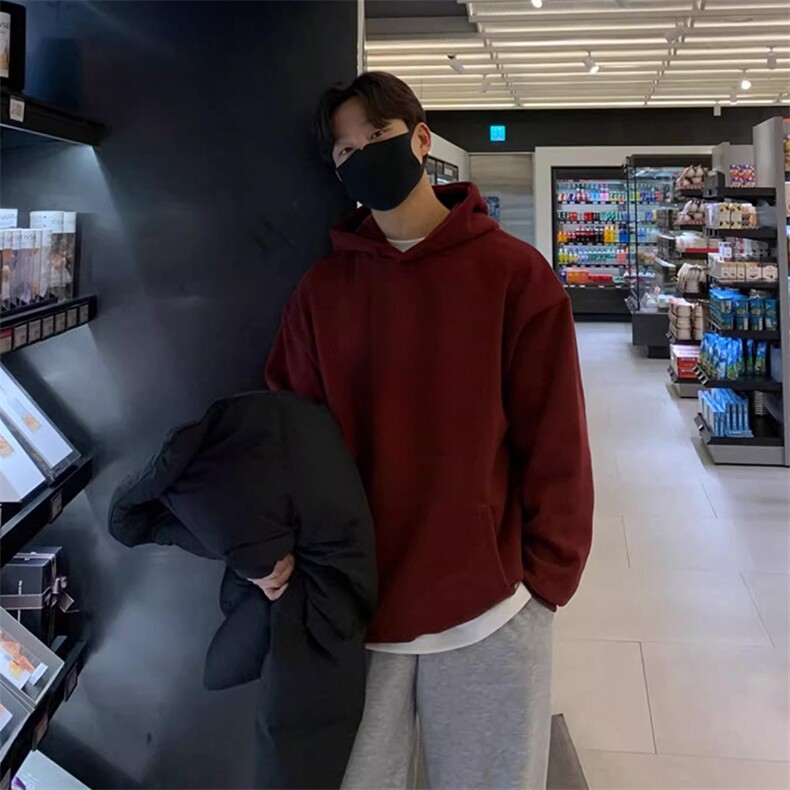 无帽绳版抖音得物高品质二开25秋冬全棉美式连帽卫衣MWS88，男装卫衣，电商A486