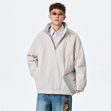 现货美式休闲加厚雪山棉衣夹克外套立领纯色三防户外工装棉服，男装夹克，电商A486-1