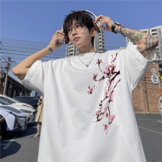 抖音品质直播得物风新中式印花短袖T恤dcm296-特批20控38，男装T恤，星座605(原A050)