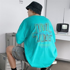点击7%！2021夏季新款男士纯棉短袖T恤百搭半袖体恤衫T2155P28图片