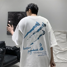 2025夏季原创设计印花港风休闲宽松T恤B266-DX02-P30，男装T恤，星座B257-1