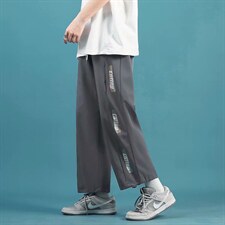彩虹冰丝裤宽松束脚韩版学生bf风阔腿裤运动裤夏季薄款K2126-p28，男装休闲裤，星座1008-1