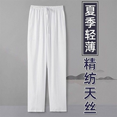男士休闲裤棉麻长裤新中式直筒裤子XZ1512-2488-P30，男装休闲裤，星座1512