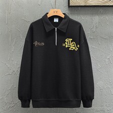 新款POLO衫灰墙挂拍华夫格休闲套头上衣PL3315-P38控58，男装卫衣，星座717