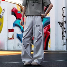 美式速干伞兵休闲裤男夏2026新款宽松直筒褶皱阔腿长裤K6217-P41，男装休闲裤，星座412-2