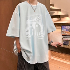 华夫格t恤男短袖男大码五分袖酒店风HT73374-P22，男装T恤，电商A040