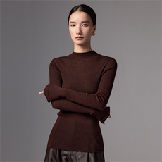 2025秋冬百搭时尚简约抽条半高领针织衫，女装羊毛衫，蚂蚁派对工厂直营店