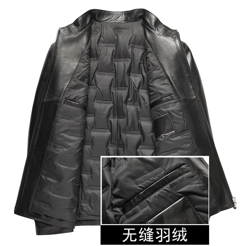 J97825加厚立领绵羊皮羽绒服男士外套皮衣冬季皮P650,男装皮衣,电商B360