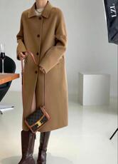 2022新款韩范儿气质长款羊毛双面呢大衣，其它，L·H·X