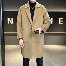 有报告长款羊毛大衣男秋冬季双面呢外套A313-8315D-P375，女装短外套，电商A313