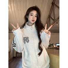 EE128-P70卫衣男女情侣装薄款2024宽松拉链开衫外套连帽韩版上衣，男装卫衣，星座911-3