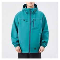 中性风户外夹克男连帽纯色上衣冲锋衣外套DSA157B-JK7870-P65，男装夹克，电商A157B