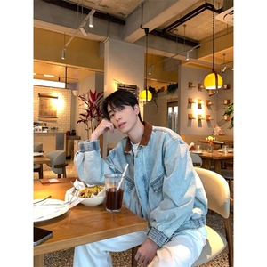 工装牛仔夹克拼接灯芯绒领JK0123-P78图片