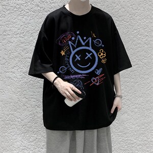 HT73180-P22 华夫格t恤男短袖男大码五分袖 大皂风图片