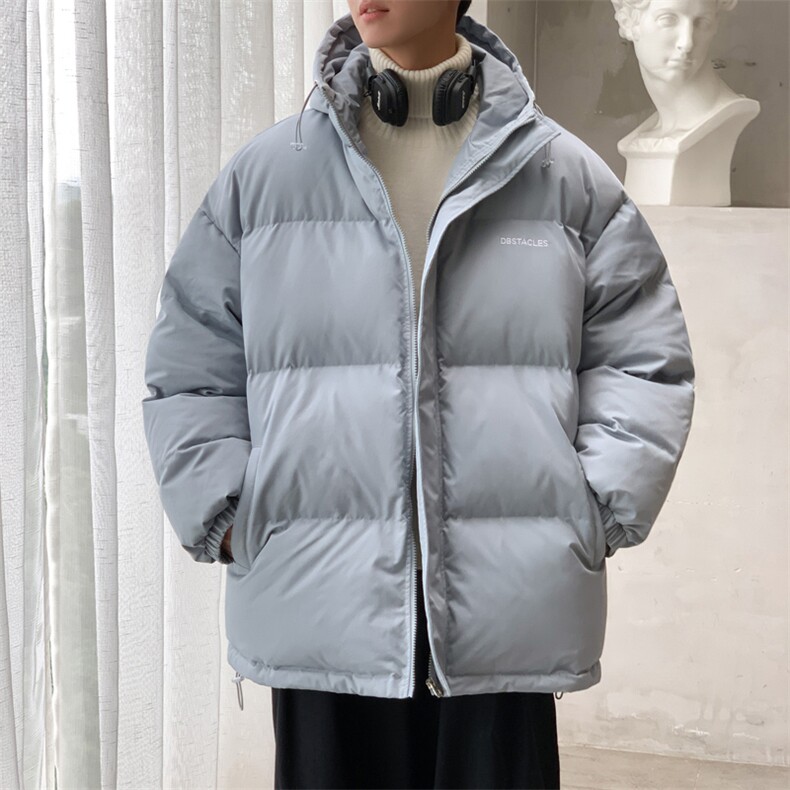 连帽棉衣男加厚冬季休闲纯色棉服男士棉袄潮青年A266-WT09-P65,男装棉衣,电商A266