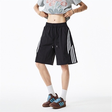 2025夏季新款美式条纹设计感休闲冰丝短裤B315-K25552-特p25控48，男装牛仔裤，电商B315