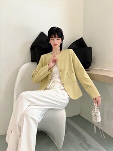 清透小香风外套图片