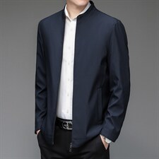 秋装立领夹克男春秋季2023新款中年商务休闲外套上衣潮流男装，男装夹克，电商B212（原钱塘6029）