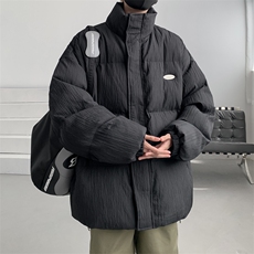 W8209P120控158肌理感新面料宽松港风休闲棉服羽绒棉上衣棉衣，男装棉衣，电商B205