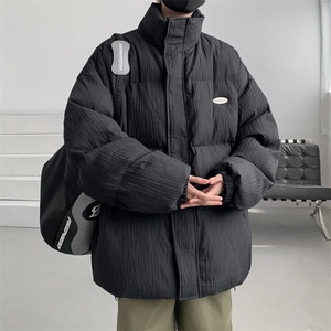 W8209 P120 控158 肌理感新面料宽松港风休闲棉服羽绒棉上衣棉衣图片
