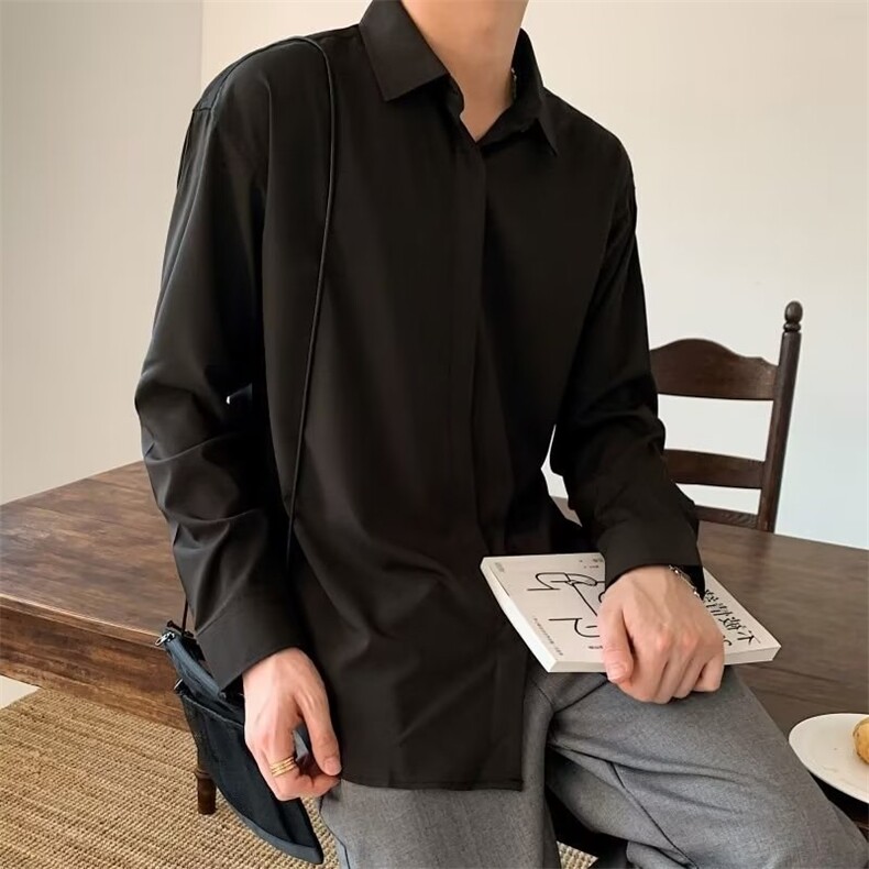宿青春流行新款衬衫秋季男文艺潮流标准时尚简约长袖潮FCS08,男装衬衫,星座208-5
