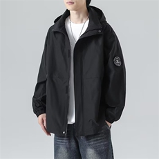 1506-1/JW50241/P61日系复古夹克男户外机能痞帅拼接连帽冲锋衣，男装夹克，星座1506-1