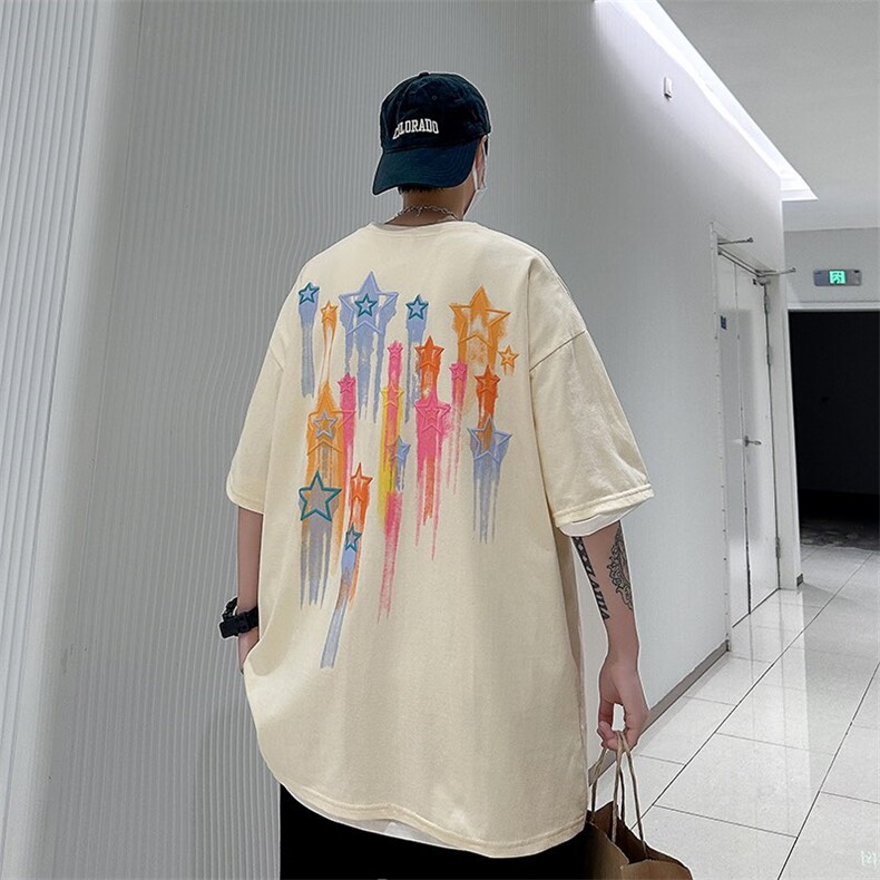 CC341-P43立体发泡印花工艺纯棉短袖情侣T恤控66，男装T恤，星座1611A-1