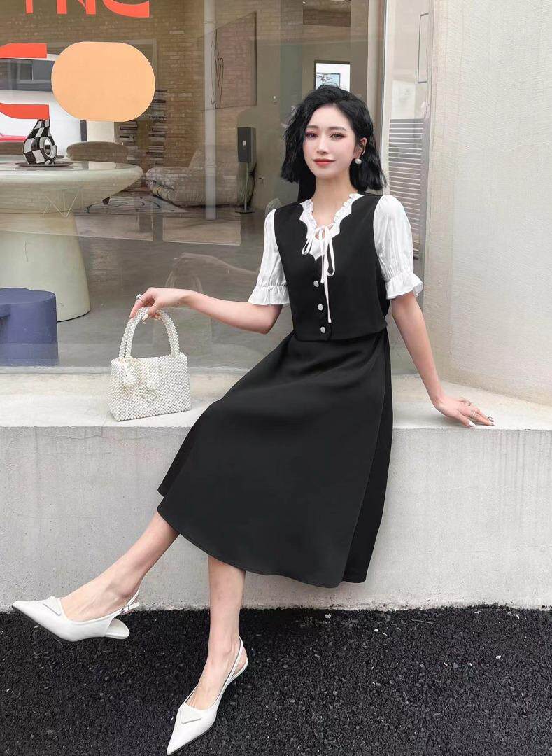 [现货]假两件套连衣裙，三色、三码，女装连衣裙，依柏璐(1F)