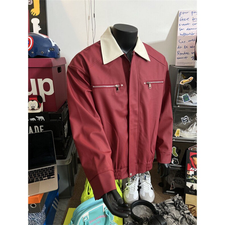 假模美式复古翻领夹克外套男100聚酯PJ2501-特P80控138,男装夹克,电商B370