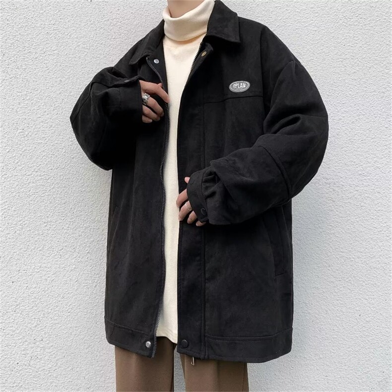 夹克男秋冬季新款小众设计感美式复古麂皮绒外套1008-1-J9234-P60,男装夹克,星座1008-1