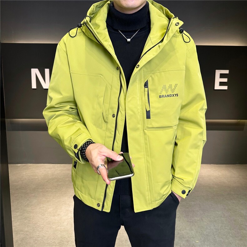 M22 P120 2025秋冬新款二棉加棉夹克连帽冲风衣男士外套棉服图片